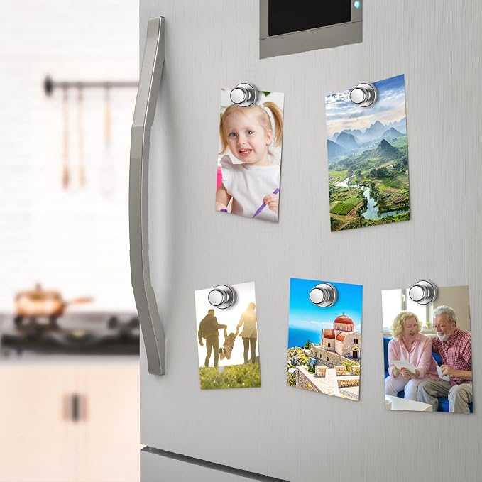 Junarter 12 Pack Magnetic Push Pins, Refrigerator Magnets Strong, Dry Erase - Image 6