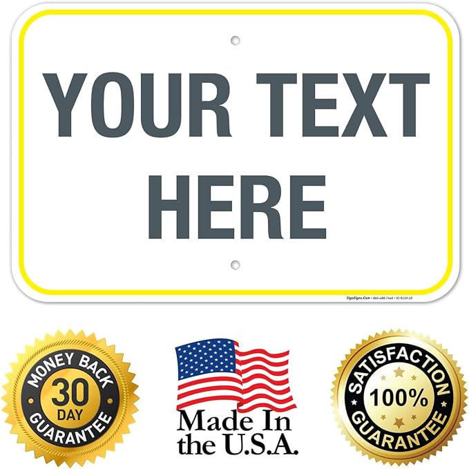 Personalized Custom Customize for Office, Delivery Yellow Sign, 12x18 Inches - Image 8