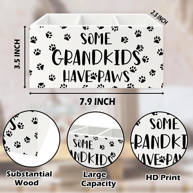 QZQE Dog Grandparents Gifts Pen Pencil Holder Organizer - Image 7
