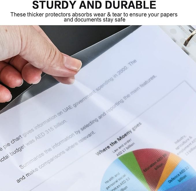 Sheet Protectors, PANDRI 1000 Pack Clear Heavy Duty Plastic Page Protectors - Image 7