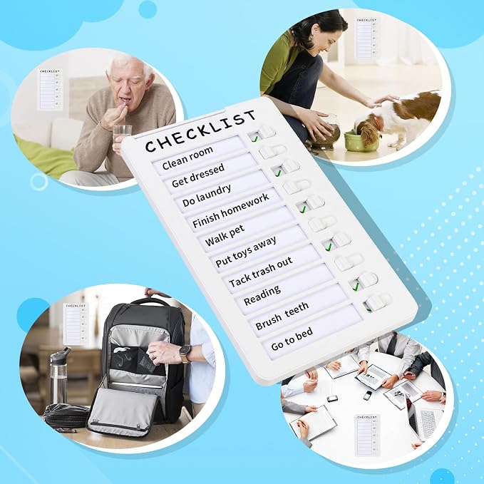 2-Pack Magnetic Dry Erase Checklist Board – Reusable Whiteboard Task Planner - Image 6