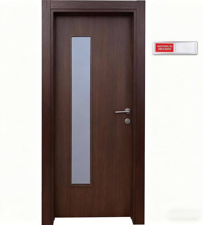 Meeting in Progress or Vacant Door Sign, Sliding Status Indicator Sign - Image 9