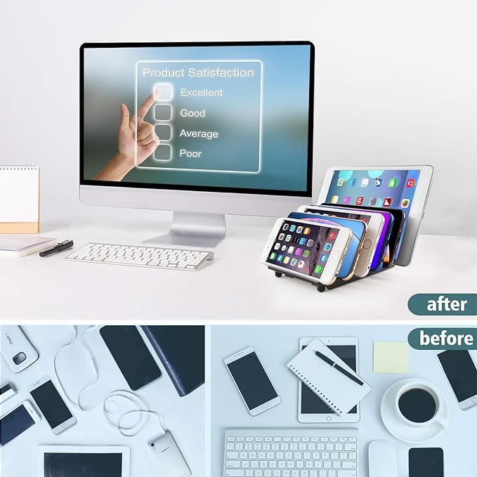 UDOLI Adjustable Universal Multi Device Organizer Dock Stand Holder, Tablet - Image 3