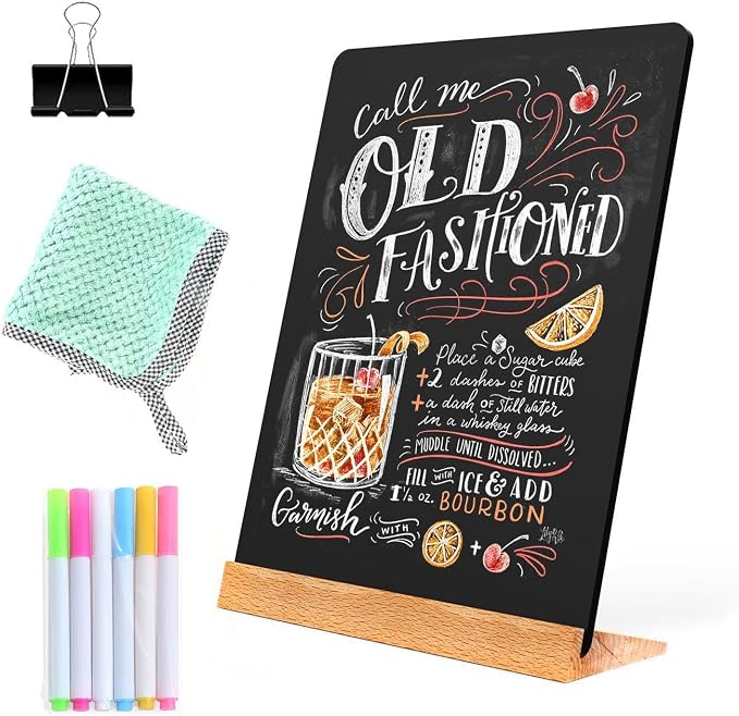 NEWNEWSHOW 8.7x12 Inch Tabletop Chalkboard by NEWNEWSHOW