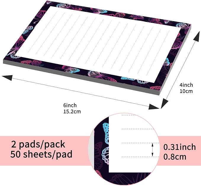 SXboxing Sticky Notes 4X6 Inches, 2 Pack Large Cute Self-Stick Pads, Bright - Image 4