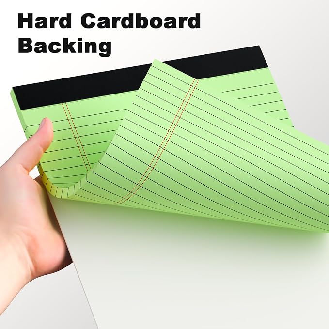 AILZFEI Colored Legal Pads 8.5 x 11 Wide Ruled, Note Pads Sturdy Back Writing - Image 6