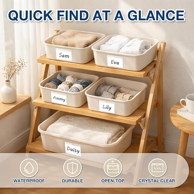 H4D 24 Pack Labels for Storage Bins, Tote Label Pockets for Organizing Storage - Image 7