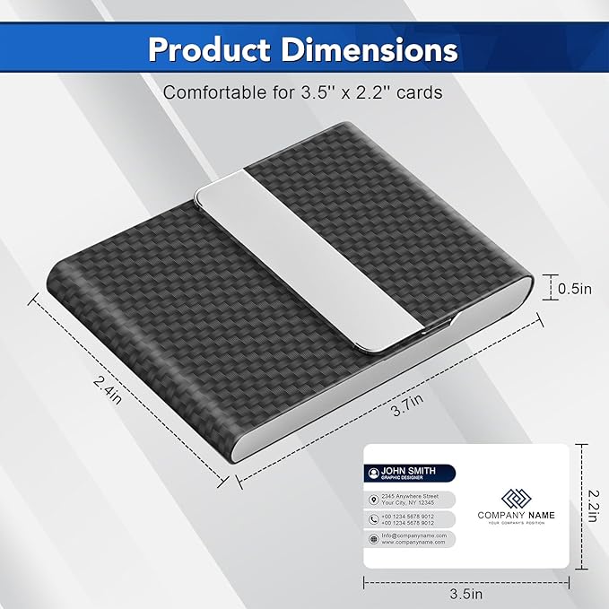 DMFLY Business Card Holder, Metal Slim Business Card Case, Pocket Card Holder - Image 6