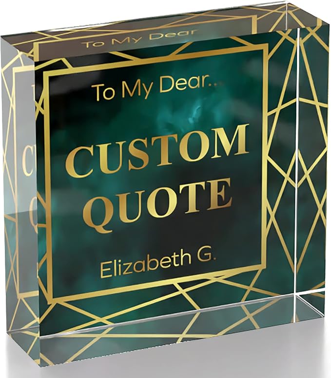Personalized Gifts, Custom Quote Block Letter Board, Crystal-Clear Acrylic - Image 9