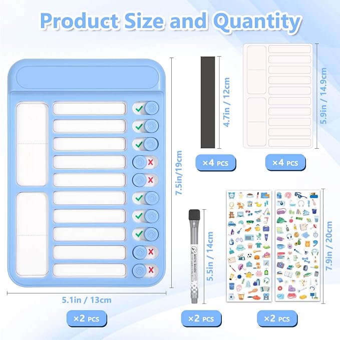 Audab 2Pcs Dry Erase Chore Chart - Image 5