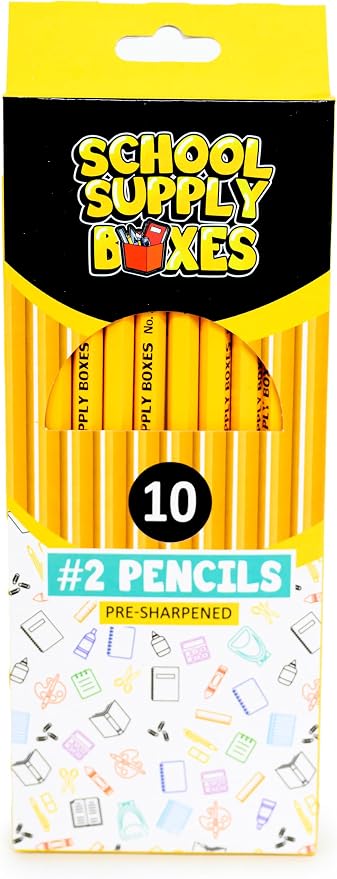 School Supply Boxes | 10 ct. Wooden Pencil Pack | 24 Packs | Pre-Sharpened No. by SchoolSupplyBoxes