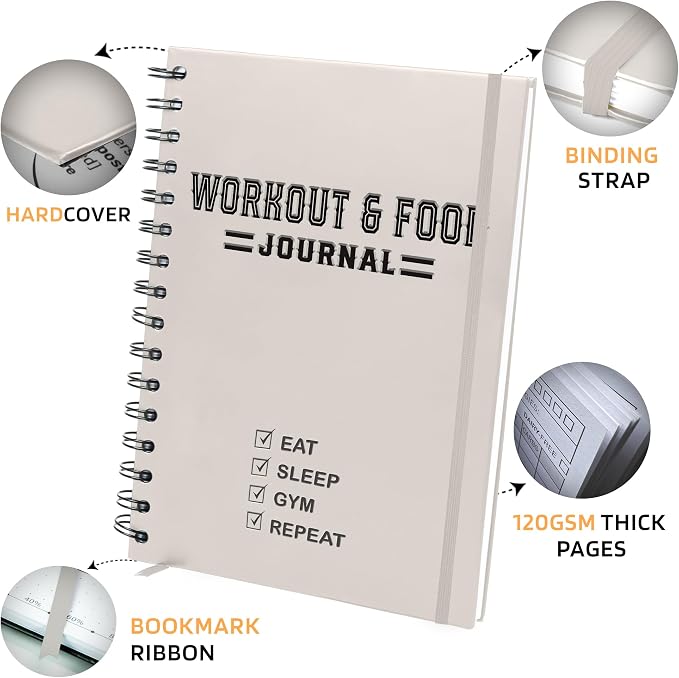 Nextnoid Hardcover Fitness & Food Journal - Image 2