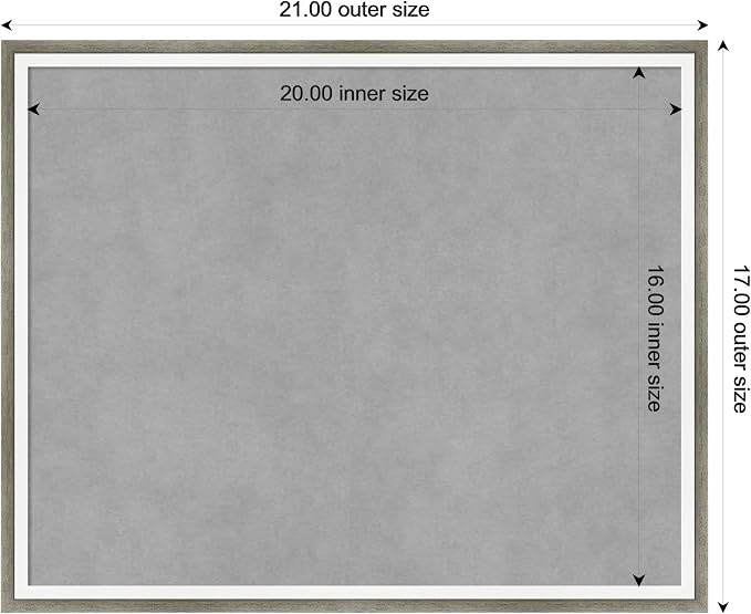 Amanti Art Silver Framed Magnetic Board 17x21 Small Vision Board - Image 4