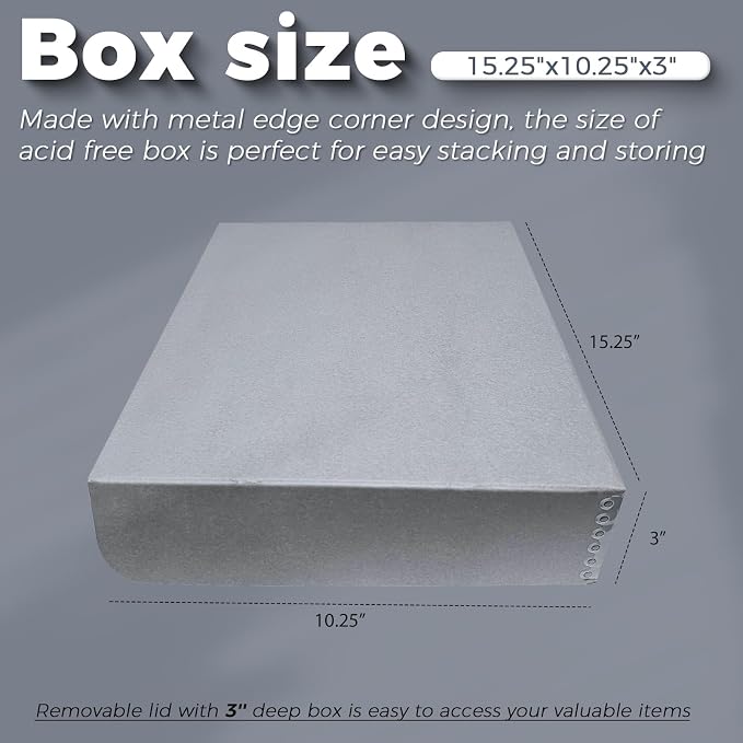 Lineco, 10x15 Clamshell Archival Folio Storage Box, Acid-Free - Image 3