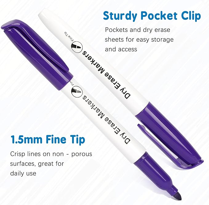 Birebebys 168 Count Bulk Dry Erase Markers, Fine Tip Whiteboard Markers - Image 3