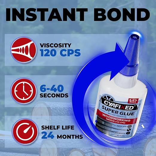 Wood Super Glue 113.6 Gram 4oz, All Purpose Strong CA Glue - Image 4