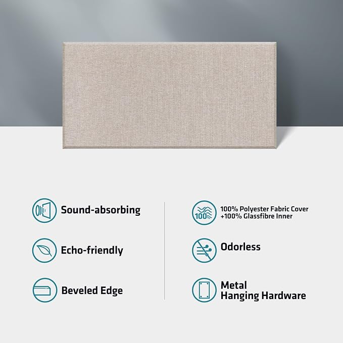 2” Thick Acoustic Panels with Hanging Hardware - Image 5