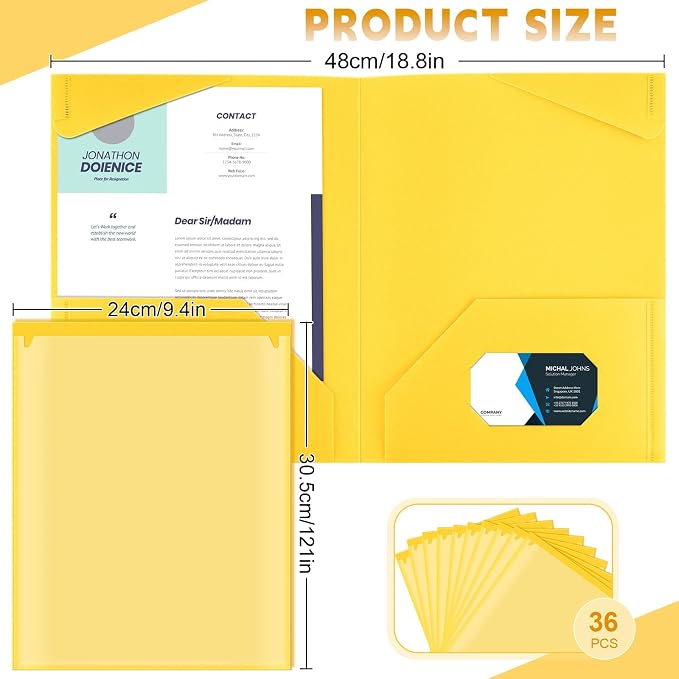 Henoyso 36 Pcs Plastic Folders - Image 2