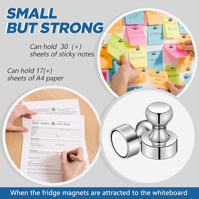 LOVIMAG Fridge Magnets 40Pcs Refrigerator Whiteboard Small Strong Magnet - Image 4