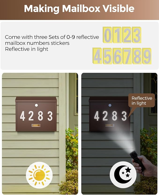 LAND·VOI Locking Wall-Mount Mailbox - Image 5