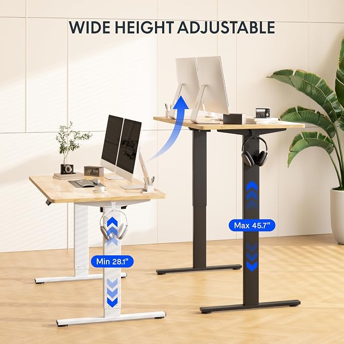 FLEXISPOT EN1 One-Piece Solid Wooden Standing Desk 48 x 24 Inches Height - Image 9