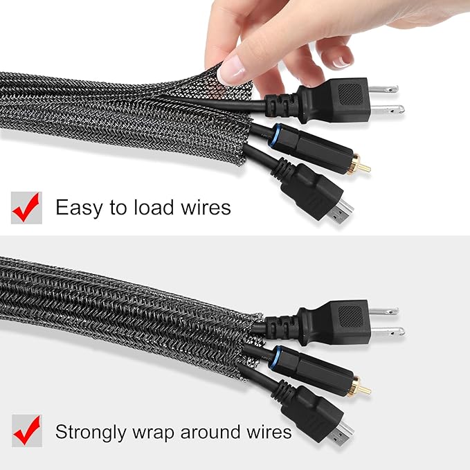 Moxita 25ft - 1 inch Cable Protector Sleeve Split Wire Loom Tubing - Image 2