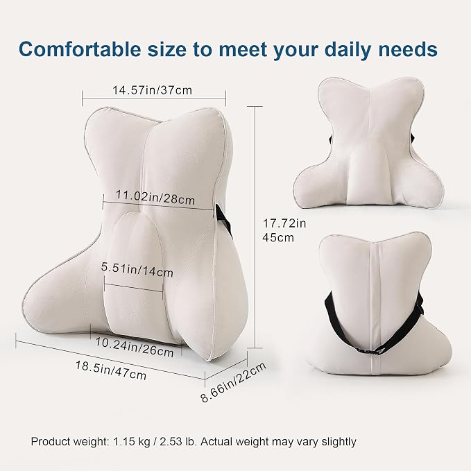 Ailuteie Lumbar Support Pillow – Multi-Functional Ergonomic Back Cushion - Image 2