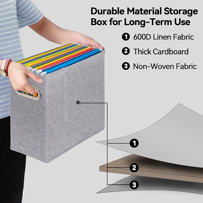 ComfortKeeper 2 Packs Letter Size File Organizer, File Folders Organizer - Image 3