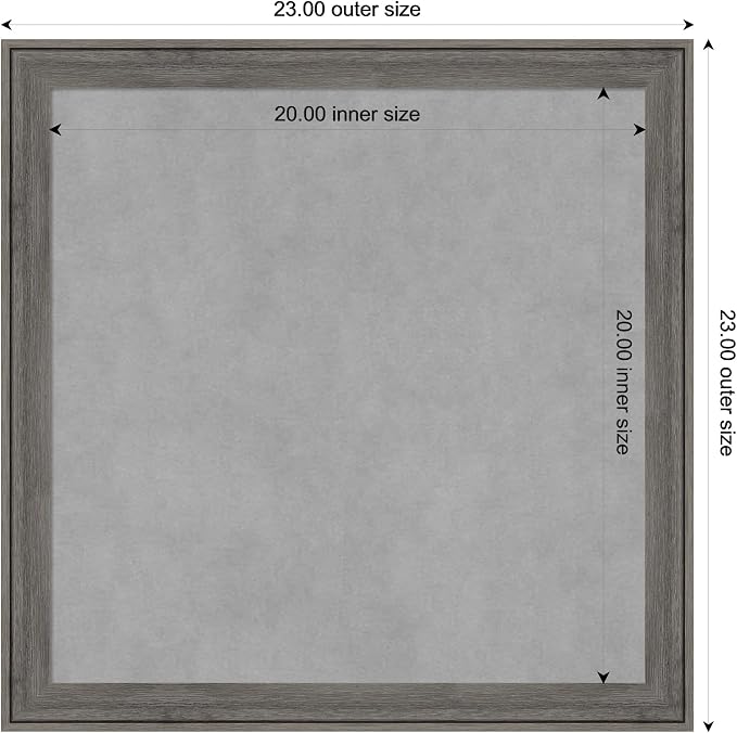 Amanti Art Grey Framed Magnetic Board 23x23 Medium Vision Board - Image 4
