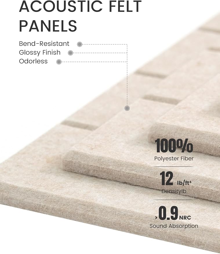 Fluxynara Felt Bulletin Board Tiles Large 36" x 24" Cork Board Alternative-6 - Image 4