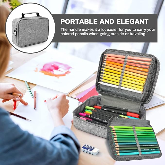 Number-one Large Capacity Pencil Case, 72 Slots Colored Pencil Pouch Bag - Image 6