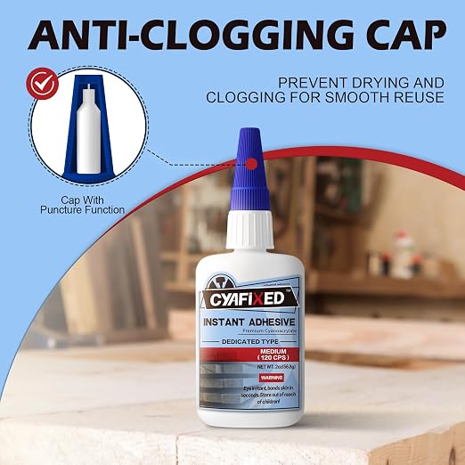 CYAFIXED Professional Grade Cyanoacrylate Super Glue, Medium Viscosity CA Glue - Image 4