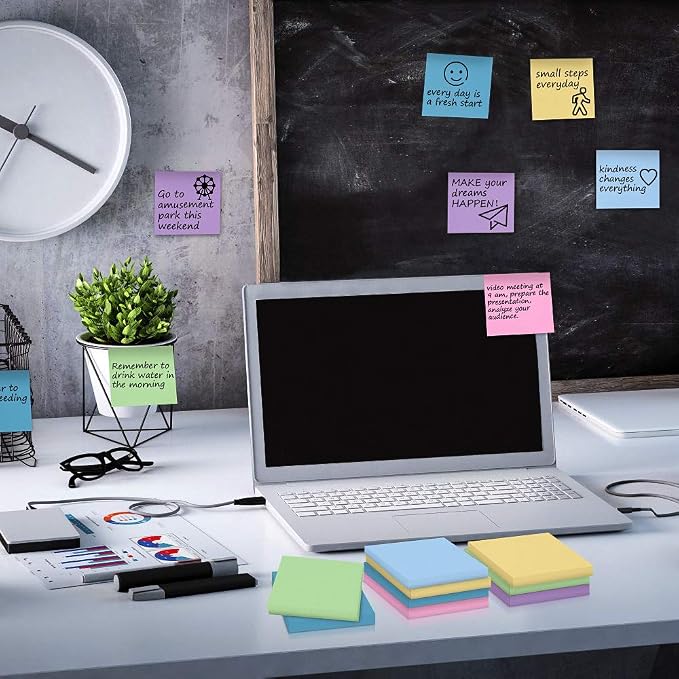 MyLifeUNIT Sticky Notes 3x3, Bulk Pack 54 Note Pads 5400 Sheets - Image 7