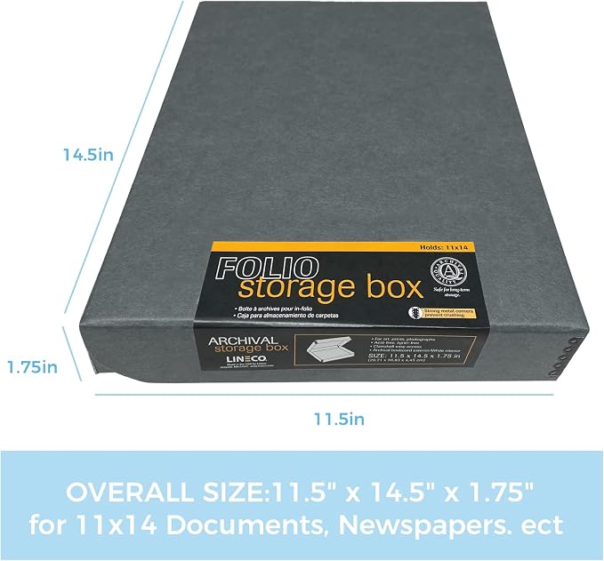 Lineco Folio Storage Box, Clamshell Design - Image 2