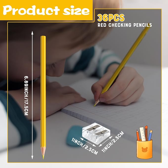 sqzrmdcg 36 PCS Yellow Colored Pencils, Pre-sharpened Professional Wooden Art - Image 2