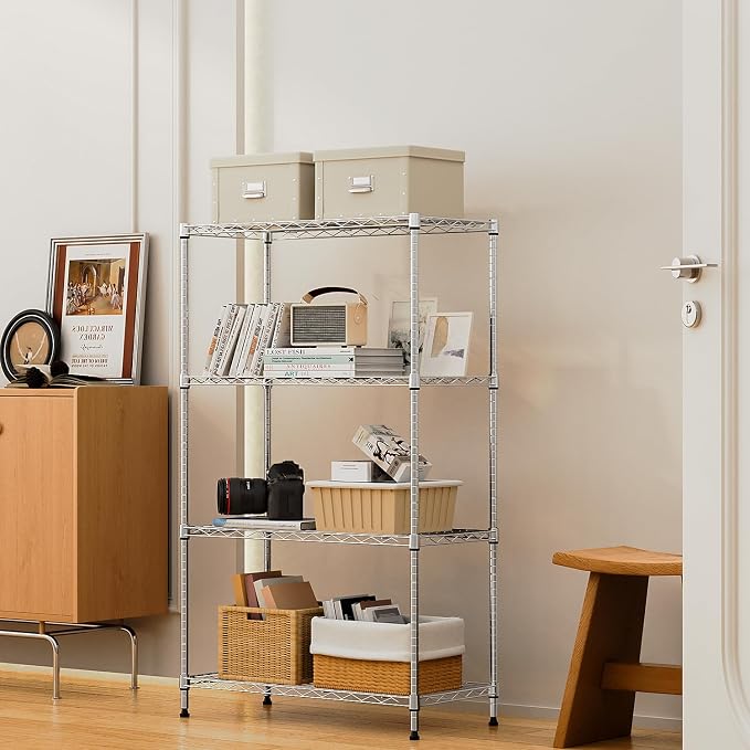 M MZG 1000 lbs 4Tier Shelf Metal Storage Shelves Wire Rack Closet Organizers - Image 2