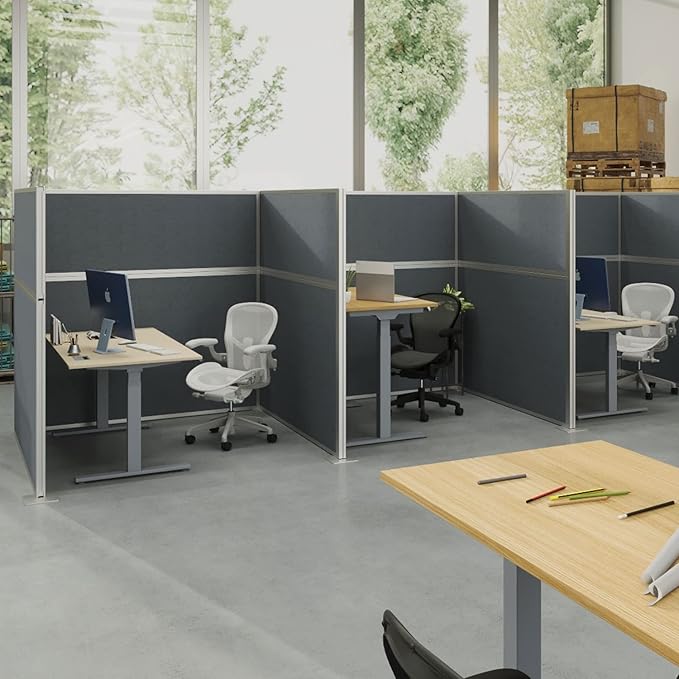 Versare Hush Panel Cubicle Kit | Workstation Partition Walls | Sound Dampening - Image 4