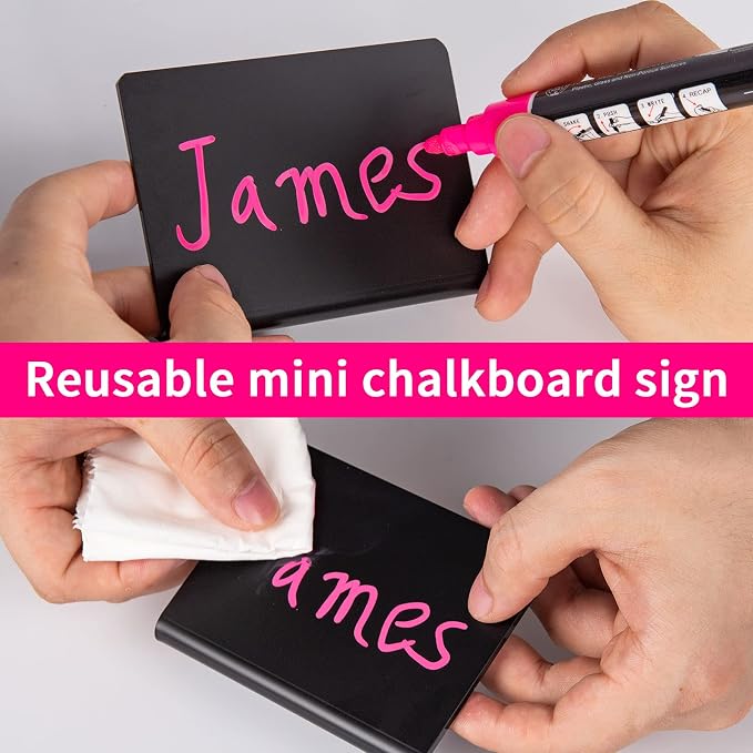 10 Pack Acrylic Mini Chalkboard Signs - Image 4