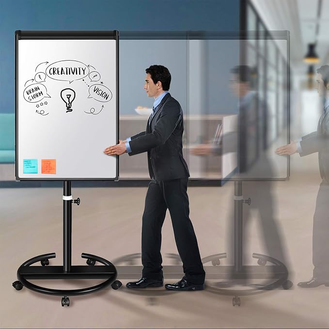 maxtek Mobile Dry Erase Board – 40x28 inches Magnetic Portable Whiteboard Stand - Image 7