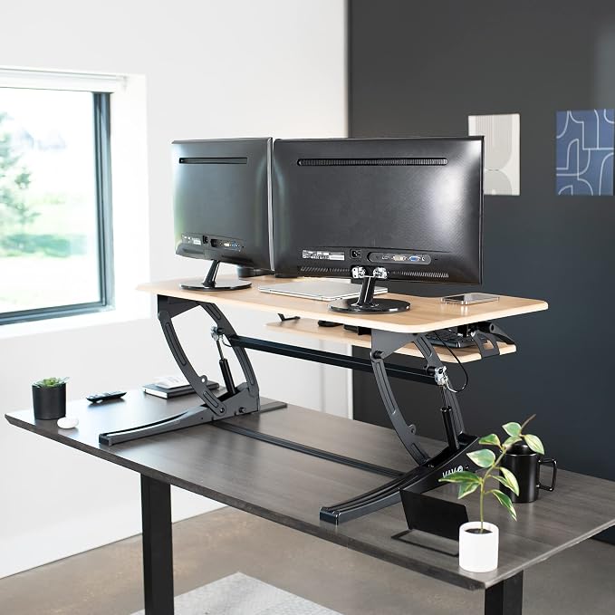 VIVO 42 inch Height Adjustable Stand Up Desk Converter, V Series, Quick Sit to - Image 9