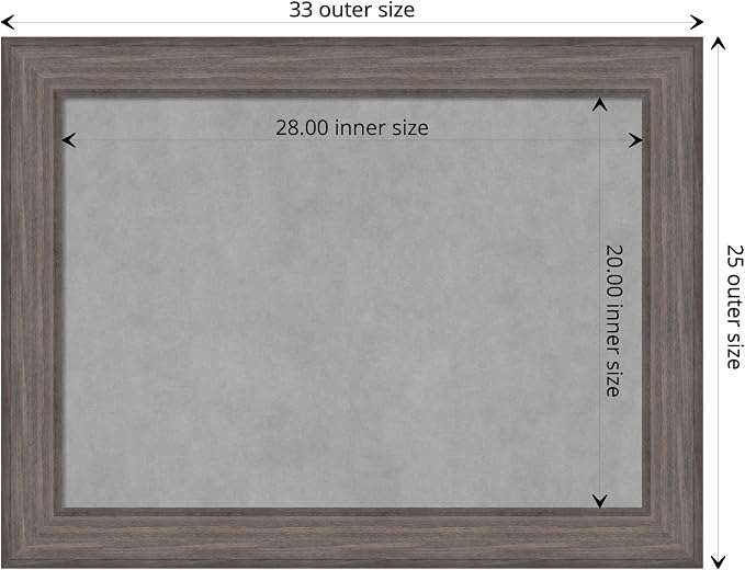 Amanti Art Grey Framed Magnetic Board 25x33 Medium Vision Board - Image 4