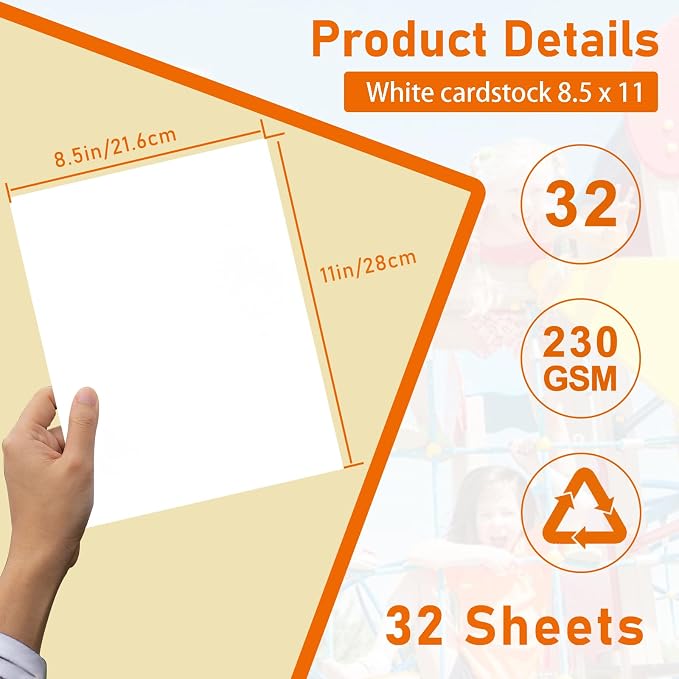 Guakicae 32 Sheets White Cardstock 8.5 x 11 Certificate Paper, 80lb Heavyweight - Image 2