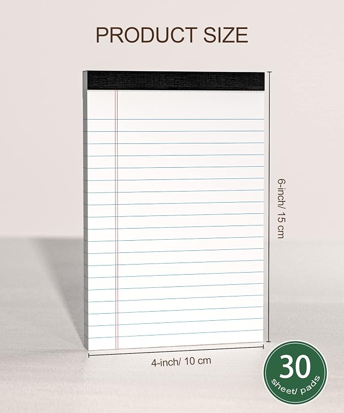 Legal Pads 4x6 Inch College Ruled Small Notepads Writing Note Pads - Image 2