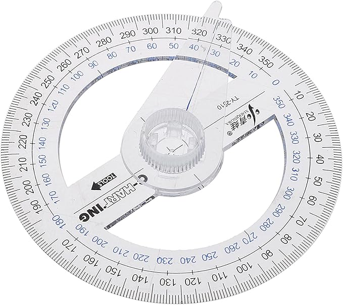 360° Protractor Pack of 2 Protactors Plastic Protractor Math Protractors Clear - Image 3