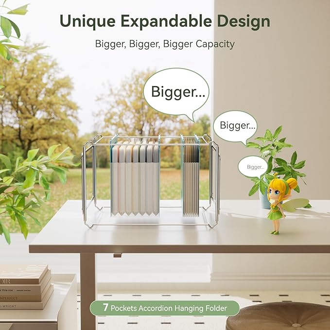 EcoStash Wheat Straw Expanding Hanging File Folders, 1.2" Accordion Pockets - Image 4