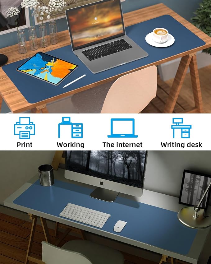 Desk mat Large, Leather Desk Pad Protector, Office Desk Mat, Mouse Pad - Image 6