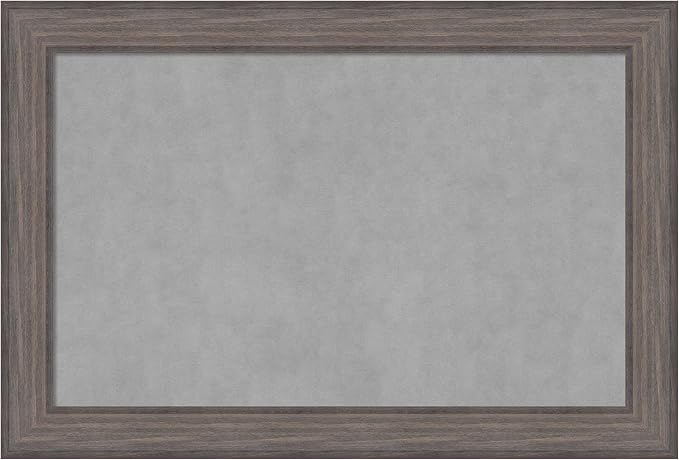 Amanti Art Grey Framed Magnetic Board 25x37 Large Vision Board by AmantiArt