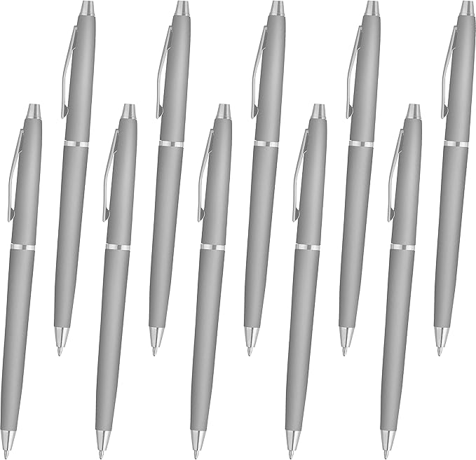 DISCOUNT PROMOS Langham Ballpoint Pens Set of 10, Bulk Pack by DISCOUNTPROMOS