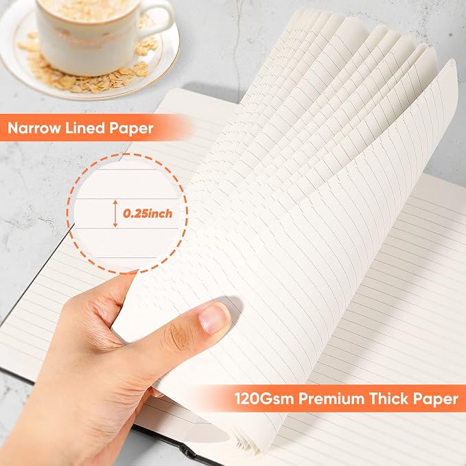 Huhuhero 10 Pack Lined Journal Notebook, 120Gsm College Ruled Thick Paper - Image 4