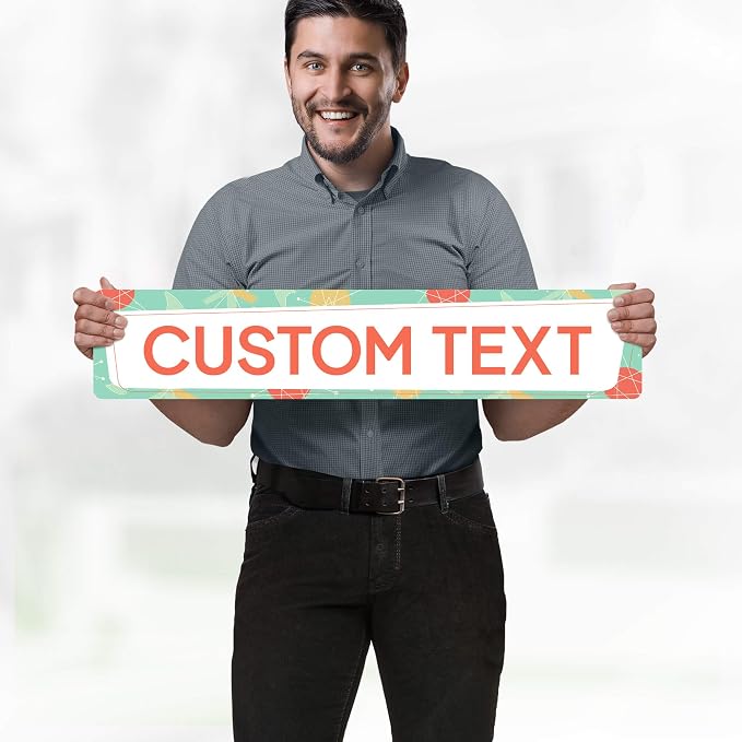 Custom Sign, Custom Street Sign, 11 Font Colors, 13 Font Styles, 4 Hole Options - Image 2